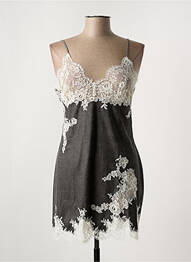 Nuisette/combinette effet matière satinée gris MARJOLAINE femme