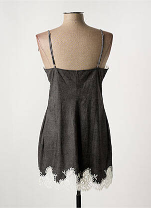 Nuisette/combinette effet matière satinée gris MARJOLAINE femme