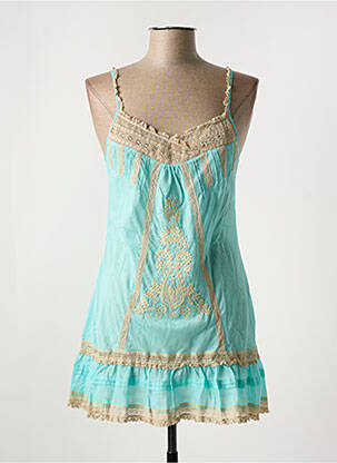 Nuisette/combinette effet matière satinée bleu MARJOLAINE femme