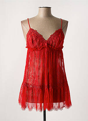 Nuisette/combinette légère et transparente rouge MARJOLAINE femme