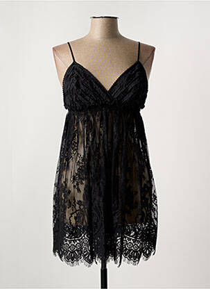 Nuisette/combinette légère et transparente noir MARJOLAINE femme