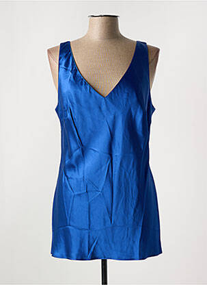 Top/caraco tissage satiné bleu MARJOLAINE femme