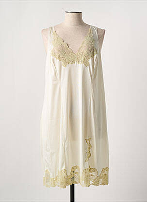 Jupon /fond de robe broderie beige MARJOLAINE femme