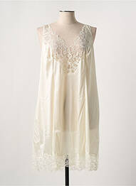 Jupon /fond de robe broderie beige MARJOLAINE femme