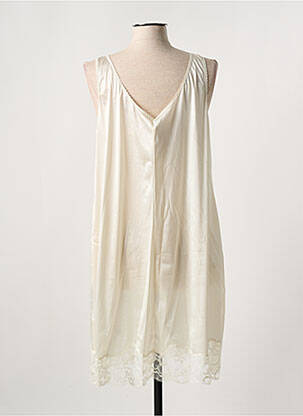 Jupon /fond de robe tissage satiné beige MARJOLAINE femme
