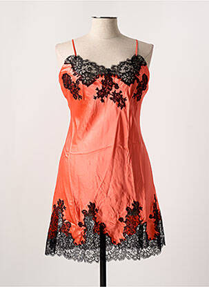 Nuisette/combinette effet matière satinée orange MARJOLAINE femme