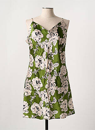 Nuisette/combinette tissage satiné vert MARJOLAINE femme