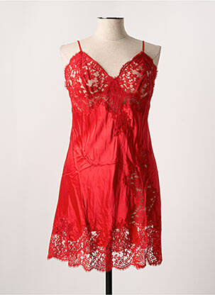 Nuisette/combinette effet matière satinée rouge MARJOLAINE femme