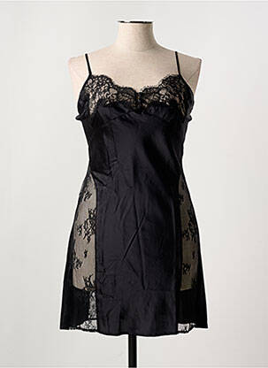 Nuisette/combinette effet matière satinée noir MARJOLAINE femme