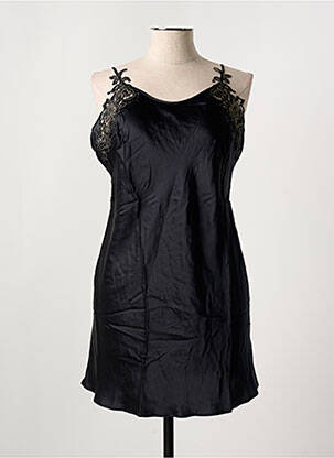Nuisette/combinette effet matière satinée noir MARJOLAINE femme