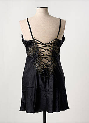 Nuisette/combinette effet matière satinée noir MARJOLAINE femme