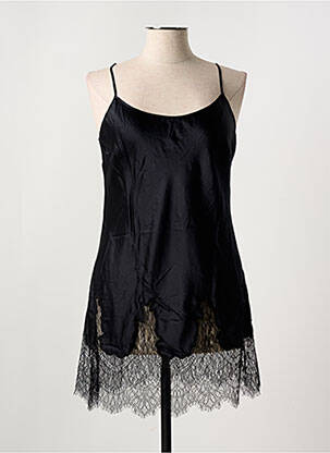 Nuisette/combinette col rond noir MARJOLAINE femme
