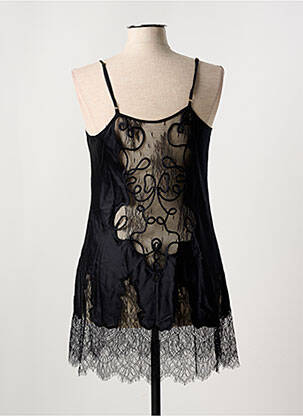 Nuisette/combinette col rond noir MARJOLAINE femme