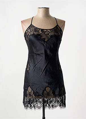 Nuisette Combinette Marjolaine Collection Séduction - Taille 40, Noir Soie - Neuf Avec étiquettes