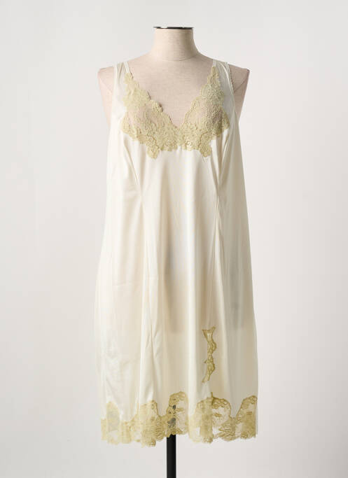 Jupon /Fond de robe beige MARJOLAINE pour femme