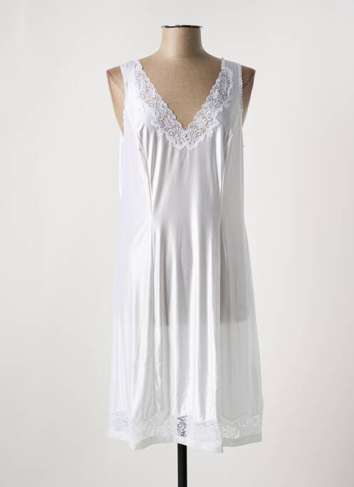Jupon /Fond de robe blanc MARJOLAINE pour femme