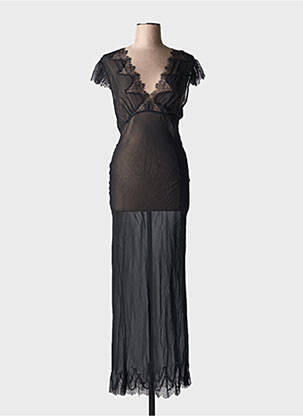 Déshabillé légère et transparente noir MARJOLAINE femme