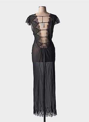Déshabillé légère et transparente noir MARJOLAINE femme