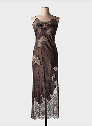 Nuisette/combinette effet matière satinée marron MARJOLAINE femme