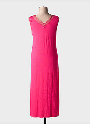 Chemise de nuit col v rose TECCIA femme