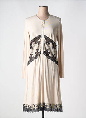Chemise de nuit manches longues beige TWIN-SET SIMONA BARBIERI femme