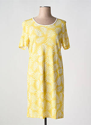 Chemise de nuit manches courtes jaune RÖSCH femme