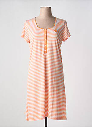 Chemise de nuit imprimé rayures orange MASSANA femme