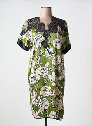 Chemise de nuit imprimé fleurs vert MARJOLAINE femme