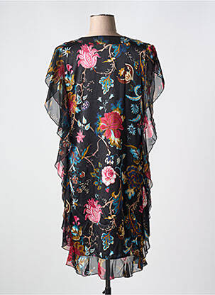 Chemise de nuit imprimé fleurs noir MARJOLAINE femme