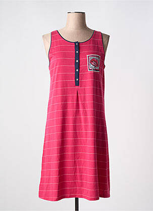 Chemise de nuit imprimé rayures rose MASSANA femme
