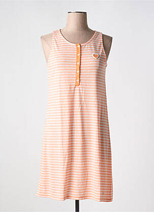Chemise de nuit imprimé rayures orange MASSANA femme