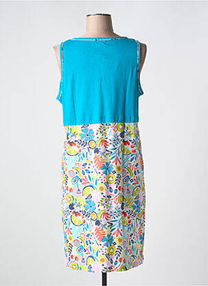 Chemise de nuit col v bleu MASSANA femme