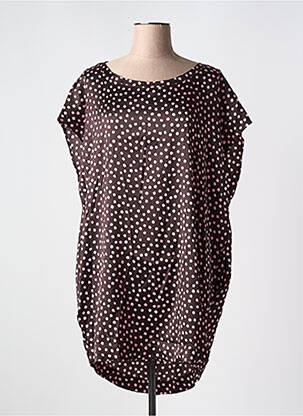 Chemise de nuit imprimé pois marron MARJOLAINE femme
