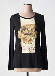 T-shirt manches longues manches longues noir TWIN-SET SIMONA BARBIERI femme