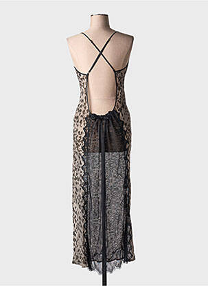 Nuisette/combinette fines bretelles marron MARJOLAINE femme