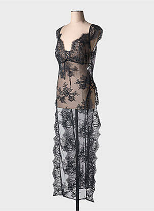 Nuisette/combinette légère et transparente noir MARJOLAINE femme