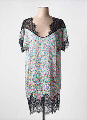 Chemise de nuit imprimé fleurs noir MARJOLAINE femme