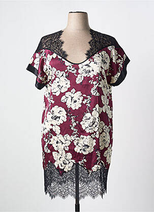 Chemise de nuit imprimé fleurs violet MARJOLAINE femme