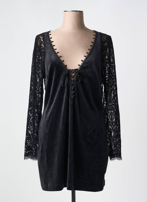 Nuisette/combinette col v noir MARJOLAINE femme