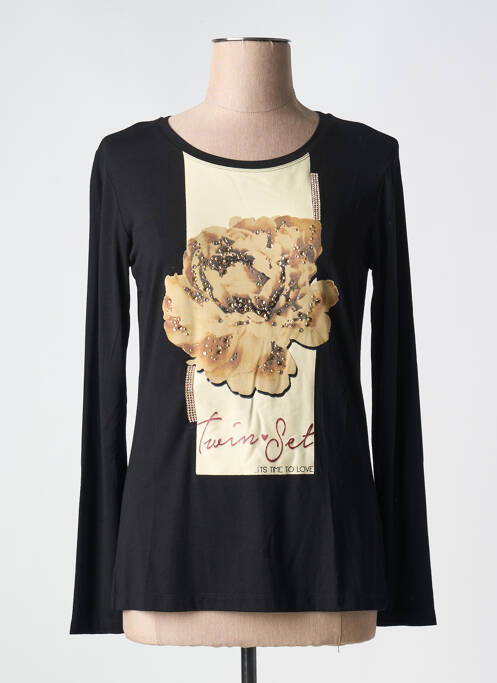 T-shirt noir TWIN-SET SIMONA BARBIERI pour femme