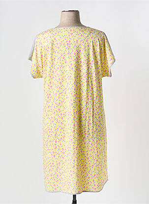 Chemise de nuit fermeture boutonnée sur le devant jaune REGENCE femme