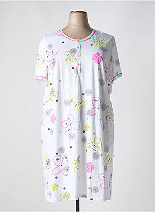 Chemise de nuit imprimé fantaisie blanc REGENCE femme