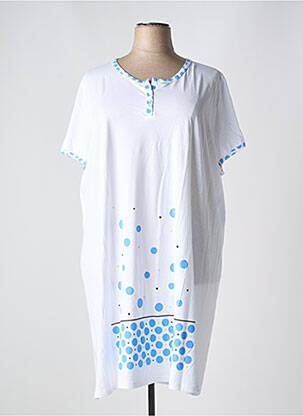 Chemise de nuit fermeture boutonnée sur le devant blanc REGENCE femme