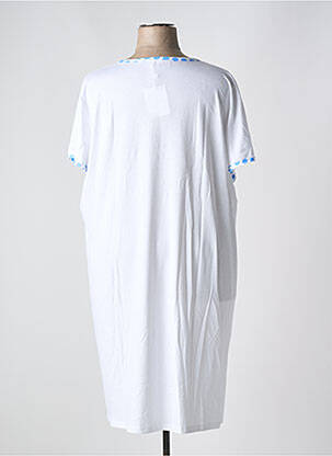 Chemise de nuit fermeture boutonnée sur le devant blanc REGENCE femme