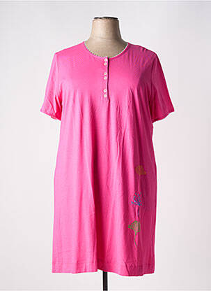 Chemise de nuit fermeture boutonnée sur le devant rose REGENCE femme