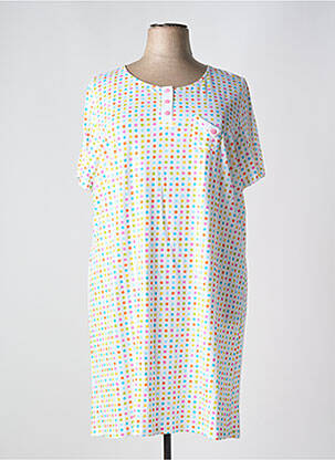 Chemise de nuit imprimé fantaisie blanc REGENCE femme