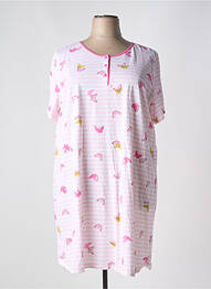 Chemise de nuit fermeture boutonnée sur le devant rose REGENCE femme