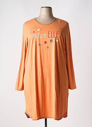 Chemise de nuit manches longues orange REGENCE femme