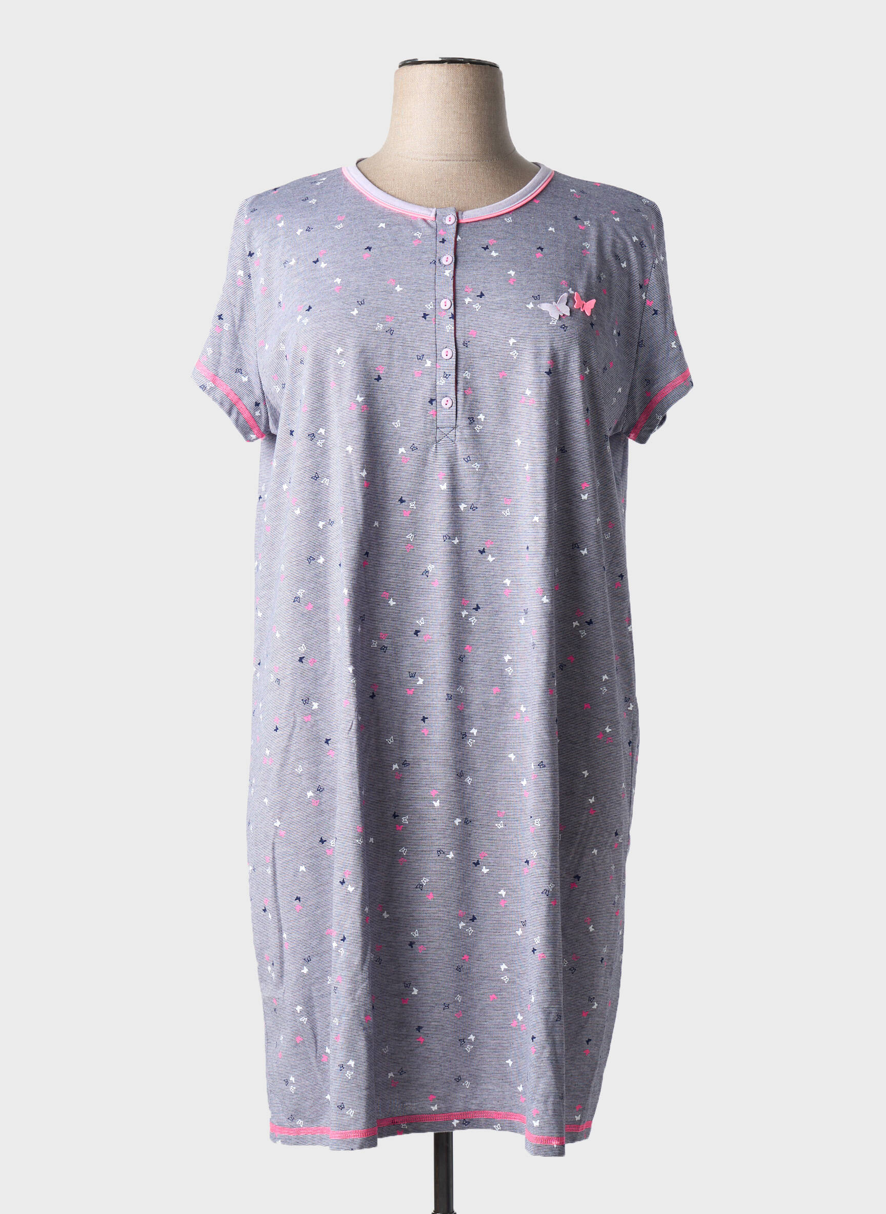 Chemise De Nuit Bleu Royal – Longueur Genou, Sans Manches, Viscose Légère