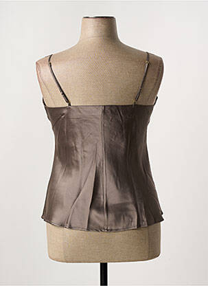 Top/caraco tissage satiné marron MARJOLAINE femme